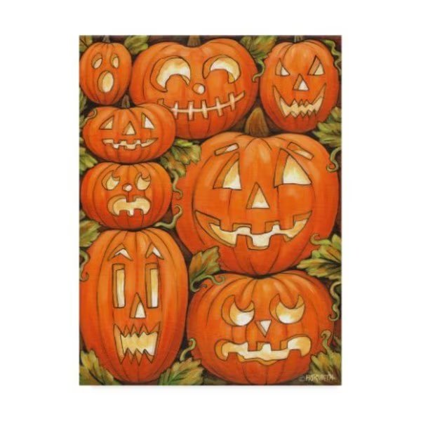 Cathy Horvath-Buchanan 'Jack O Lanterns' Canvas Art, 35x47, Trademark Fine Art, Mfr#: ALI39475-C3547GG